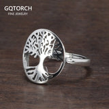 Tree of Life Ladies Ring Hollow Design Viking Jewelry