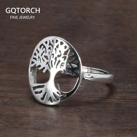 Tree of Life Ladies Ring Hollow Design Viking Jewelry