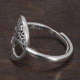 Tree of Life Ladies Ring Hollow Design Viking Jewelry