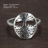 Tree of Life Ladies Ring Hollow Design Viking Jewelry