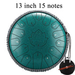 Hluru Glucophone Steel Tongue Drum 13 Inch 15 Notes C Ethereal 12 Inch 13 Notes Drum Handpan Percussion Musical Instrument