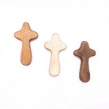 12pcs Wood Cross Caring Holy Land Christ Religious Church Catholic Orthodox Pocket Priest