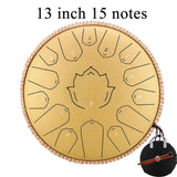 Hluru Glucophone Steel Tongue Drum 13 Inch 15 Notes C Ethereal 12 Inch 13 Notes Drum Handpan Percussion Musical Instrument