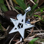 New Stainless Steel Fashion Simple Vintage Hollow Star With Flower Pendant Necklace  Couple Gift
