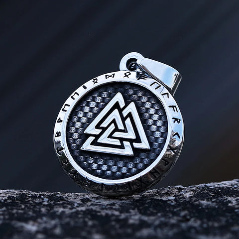 New  Stainless Steel Fashionable Necklace Pendant Viking Compass Odin Norse Men's Necklace Pendant Trend Jewelry Gift