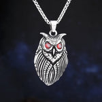 Stainless Steel Ol Pendant With Red Eye Zircon Necklace  Fashion Jewelry Chain Accessories For Teens