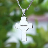 New For Teens Vintage Cross With Lion Pendant Necklace  Stainless Steel Men Animal Chain Gothic Jewelry Party Gift