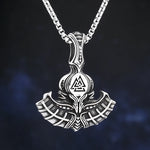 New Punk  Stainless Steel Good Polished Viking Warrior Valknut Rune Pendant Necklace  Fashion Party Gift