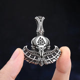 New Punk  Stainless Steel Good Polished Viking Warrior Valknut Rune Pendant Necklace  Fashion Party Gift