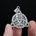 2024 New  Stainless Steel Viking Cetic Knot Moon Sun And Star Pendant Necklace Vintage Jewelry