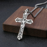 Thai silver Men Women Pendant Real Pure 925 Sterling silver Jewelry Vintage Christian Cross Jesus Necklace Pendant 2020 New