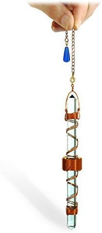 Crystal Wand Healing Tool - Etheric Weaver® Pendant with Magnets & Copper Wire - 7"