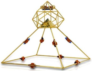 Meditation Pyramid - 9" Shambhala Solar Head Pyramid 8 Crystal