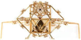 Meditation Pyramid for Personal & Planetary Healing - Amplified Solar Orb 7 Rays Solar Form Radiator Capstone & 32 Etheric Weavers
