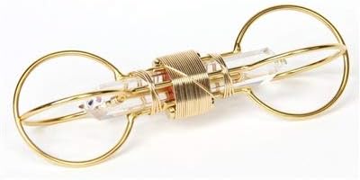 Crystal Wand - Meditation Healing Tool - Small Sky Vajra with Magnets & Gold-Fill Wire - Child-Size 5 1/2"