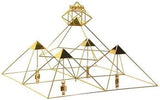 Meditation Pyramid Grid - 5 x 51-Degree Pyramids with Crystals - Small