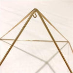 Meditation Pyramid for Healing, Food, Supplements, Space Clearing - 12inch Gold Plated