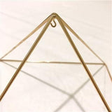 Meditation Pyramid for Healing, Food, Supplements, Space Clearing - 12inch Gold Plated