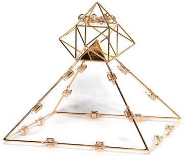 Meditation Pyramid for Healing - Head Meditation Pyramid with Amplified Solar Orb Solar Form Capstone & 16 Quartz Crystal Etheric Weavers®