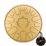 Hluru Glucophone Steel Tongue Drum 13 Inch 15 Notes C Ethereal 12 Inch 13 Notes Drum Handpan Percussion Musical Instrument