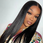 Straight Pre Bleached Pre Plucked Pre Cut 6*4 Wear Go Glueless HD Lace Closure Wig Bgmgirl