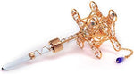 Crystal Wand - Maitreya Solar Cross Vajra Etheric Weaver Pendant with Magnets & Gold-Fill Wire - Portable