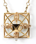 Crystal Healing Pendant - Sri Yantra Ascension Solar Form in 24K Gold Plating