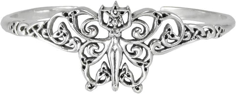 Sterling Silver Fairy Pentacle Pentagram Bracelet