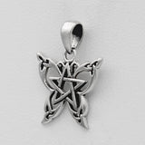 Sterling Silver Small Butterfly Pentacle Pendant