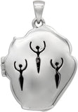 Sterling Silver Goddess Cerridwen Aromatherapy Locket