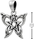 Sterling Silver Small Butterfly Pentacle Pendant