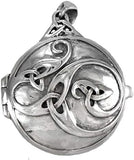 Dryad Design Sterling Silver Celtic Swirl with Hidden Pentacle Pentagram Locket