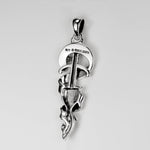 Sterling Silver Blessed Be Wiccan Chalice Blade Pendant