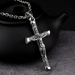 Pure 925 Sterling Silver Christian Necklace Pendant for Men Fashion Jewelry Crucifix Jesus Cross pendant No Chain Jewelry Gift