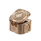 3D Wooden Jewelry Case Mechanical Puzzles Assembling Building Constructor Blocks Model Ring Necklace Code Password Safe Box DIY