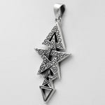 Sterling Silver 3rd Degree Pentagram Pentacle Pendant