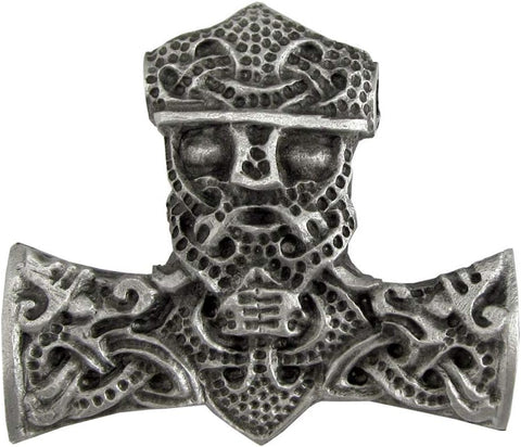 Large Pewter Mammen Style Thor's Hammer Pendant