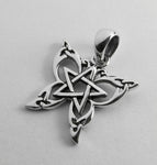 Sterling Silver Small Butterfly Pentacle Pendant