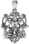 Sterling Silver Celtic God Cernunnos Knot Pendant