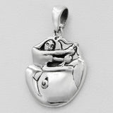 Sterling Silver Small Celtic Goddess Cerridwen Pendant