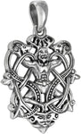 Sterling Silver Celtic God Cernunnos Knot Pendant