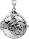 Sterling Silver Celtic Swirl with Hidden Pentacle Pentagram Locket