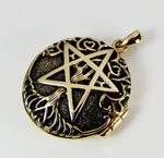 Bronze Tree Pentacle Pentagram Aromatherapy Locket