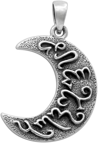 Sterling Silver Artemis Moon Goddess Pendant