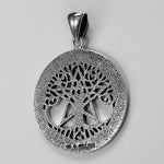 Sterling Silver Extra Large Cut Out Tree Pentacle Pendant