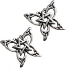 Sterling Silver Butterfly Pentacle Pentagram Earring Studs