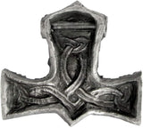 Large Pewter Mammen Style Thor's Hammer Pendant