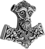 Large Sterling Silver Thor Hammer Pendant