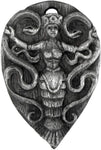 Large Pewter Ariadne Goddess of the Labyrinth Charm Pendant