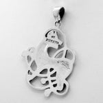 Sterling Silver Celtic Knot Wolf Pendant